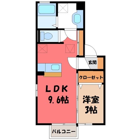 グランドヒル Aの物件間取画像